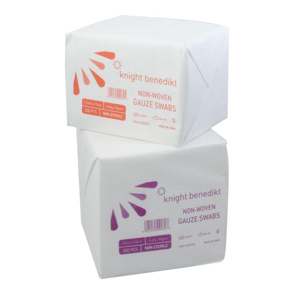 Knight Benedikt Standard Non-Woven Gauze Swabs 4ply
