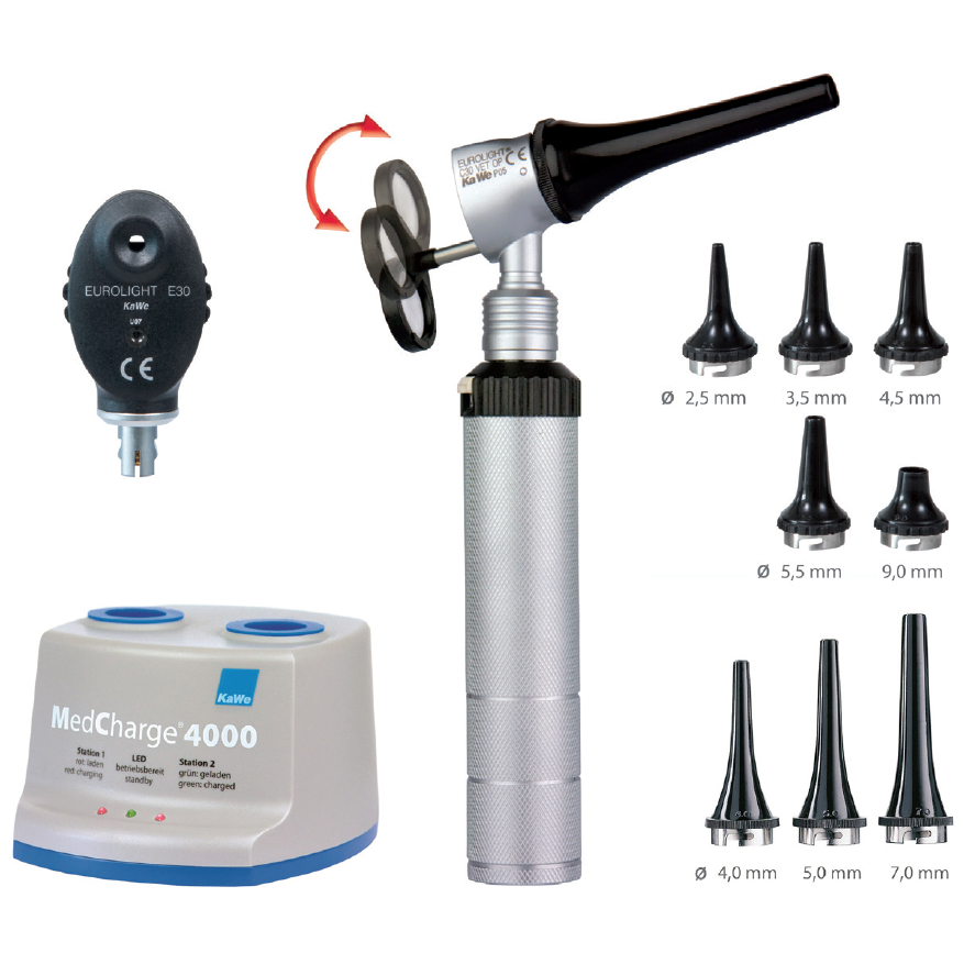 KaWe Eurolight Veterinary LED Otoscope/Ophthalmoscope