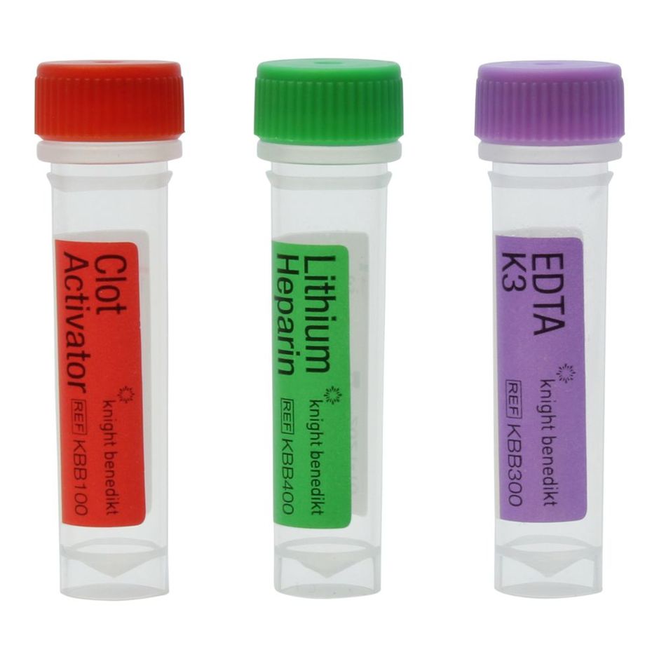SHORT DATED - Knight Benedikt Blood Collection Tubes 1.3ml