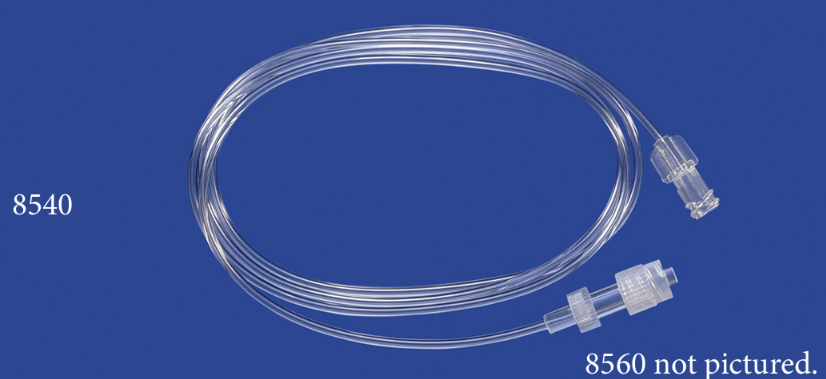 Mila Mini Bore Straight Extension Set with Rotating Male Luer Lock