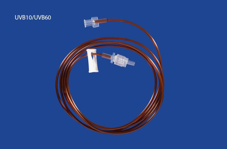 Mila Mini Bore UV Blocking Extension Set with Rotating Male Luer Lock