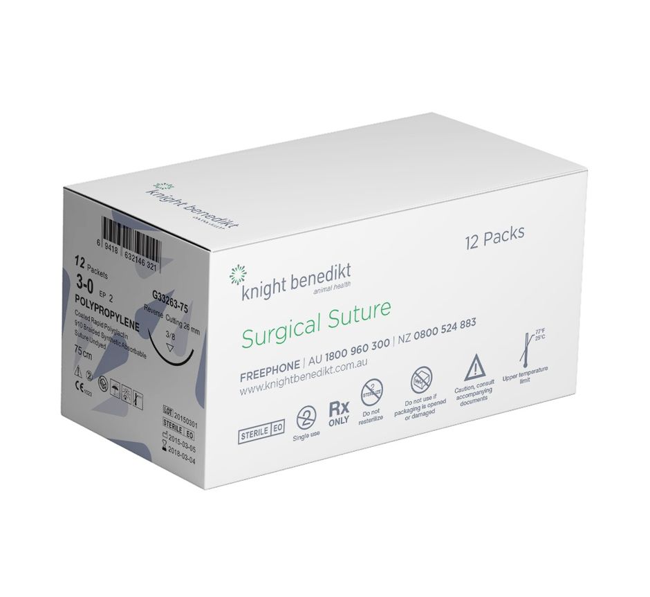 Knight Benedikt Suture Polypropylene Reverse Cutting