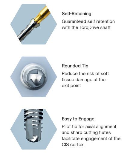 VOI 3.5mm Stainless Steel Locking TorqAlign Screw Stardrive Self-Tapping